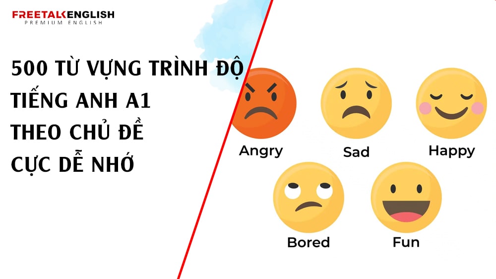 500 từ vựng trình độ tiếng Anh A1 theo chủ đề cực dễ nhớ